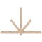 Ekena Millwork Kennewick Smooth Timber Gable Bracket, Douglas Fir, 72"W x 45"H x 1 1/2"D x 3 1/2"F, 15/12 Pitch GBW072X45X0204KEN00SDF - alternate 1